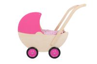 Van Dijk Toys poppenwagen met vaste kap 57 cm roze - thumbnail
