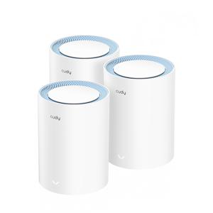 Cudy M1200 3-PACK mesh-wifi-systeem Dual-band (2.4 GHz / 5 GHz) Wi-Fi 5 (802.11ac) Wit 1 Intern