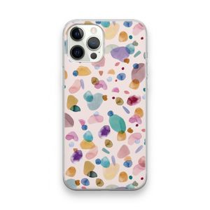 Terrazzo Memphis Pink: iPhone 12 Pro Max Transparant Hoesje