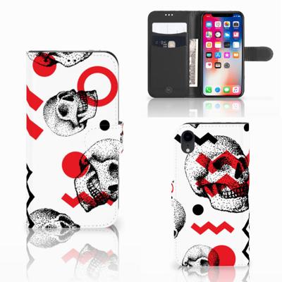 Telefoonhoesje met Naam Apple iPhone Xr Skull Red