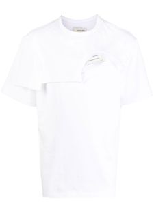 Feng Chen Wang t-shirt à design superposé - Blanc