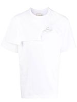 Feng Chen Wang t-shirt à design superposé - Blanc