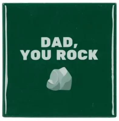 Daan Kromhout Design tegeltje keramiek dad you rock 10x10cm green