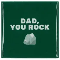 Daan Kromhout Design tegeltje keramiek dad you rock 10x10cm green