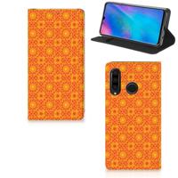 Huawei P30 Lite New Edition | Hoesje met Magneet | Batik Oranje