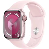 Apple Watch 9 Cell 41mm rosé alu lichtroze sportband M/L - thumbnail