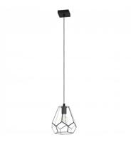 EGLO Mardyke hangende plafondverlichting Flexibele montage E27 40 W Zwart, Transparant