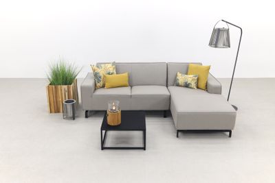 Boavista/Toronto loungebank chaise longue - Nature Grey - 3-delig - links