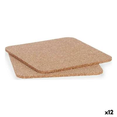 Onderzetterset Kinvara KT166139S KT166139S Natuurlijk Kurk 18 x 1 x 18 cm 18 x 0,5 x 18 cm Placemat (12 Stuks)
