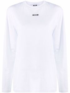 MSGM t-shirt à logo imprimé - Blanc