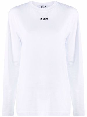 MSGM t-shirt à logo imprimé - Blanc