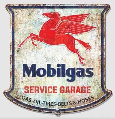 Mobilgas Houten Bord - 58 x 56cm