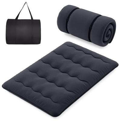 Draagbare Opvouwbare Futon Matras Japanse Futon Matras Wasbare Hoes Vloermatras met Draagtas Zwart 140 x 200 cm