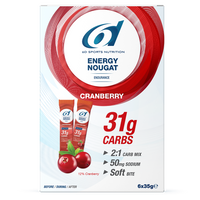 6d Sports Nutrition Energy Nougat Cranberry 6 X 35g