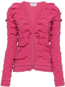 Blumarine cardigan noué à volants - Rose