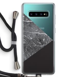 Combinatie marmer: Samsung Galaxy S10 Plus Transparant Hoesje met koord
