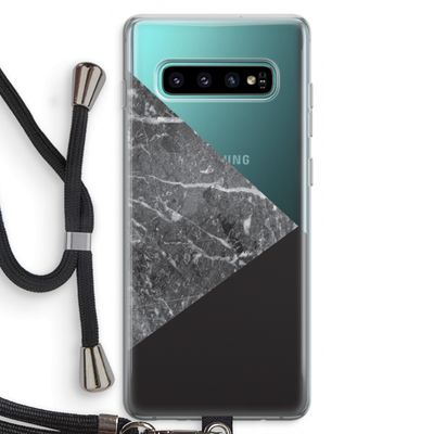 Combinatie marmer: Samsung Galaxy S10 Plus Transparant Hoesje met koord