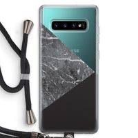 Combinatie marmer: Samsung Galaxy S10 Plus Transparant Hoesje met koord Combinatie marmer: Samsung Galaxy S10 Plus Transparant Hoesje met koord