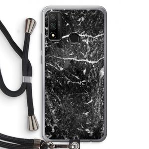 Zwart marmer: Huawei P Smart (2020) Transparant Hoesje met koord