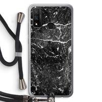 Zwart marmer: Huawei P Smart (2020) Transparant Hoesje met koord