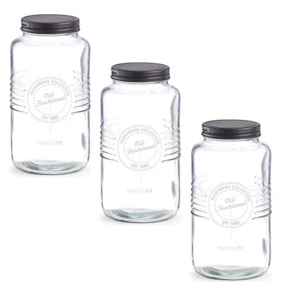 4x Glazen voorraadpotten/bewaarpotten 2000 ml Old Fashioned 23 x 12 cm