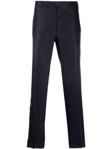 Zegna pantalon droit à taille mi-haute - Bleu