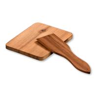 Kesper onderzetters voor gourmet pannetjes - 16x - luxe acacia hout - 10 x 8 cm - gelakt