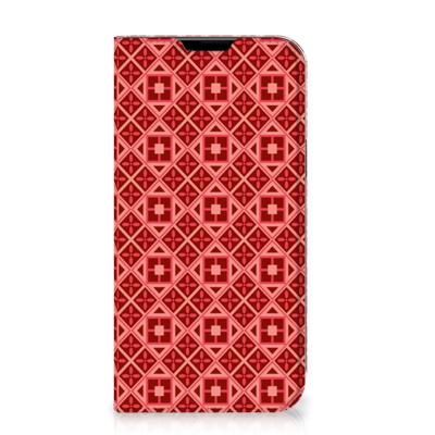 Apple iPhone 14 Plus | Hoesje met Magneet | Batik Rood