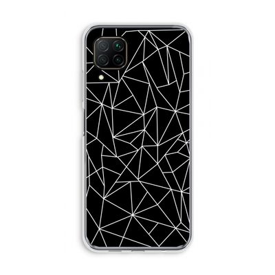 Geometrische lijnen wit: Huawei P40 Lite Transparant Hoesje
