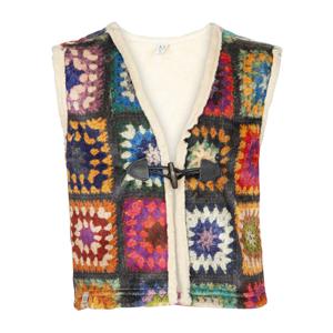 KIEstone Meisjes gilet - Plum - Multi color