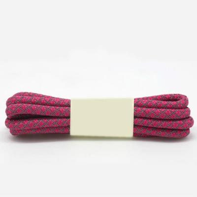 Reflecterende schoenveters ronde sneakers schoenveters Kids volwassen outdoor Sportschoen veters lengte: 140cm (Rose Red)