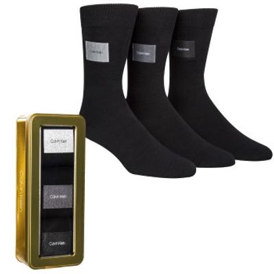 Calvin Klein 3 stuks Forbes Logo Patch Socks Gift Box * Actie *