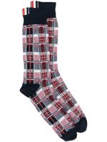 Thom Browne chaussettes à carreaux - Rouge