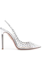 Aquazzura escarpins Starburst 105 mm à ornements en cristal - Argent - thumbnail