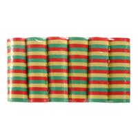 Serpentines - 6x rollen - gekleurd - papier - feestartikelen - brandvertragend   -