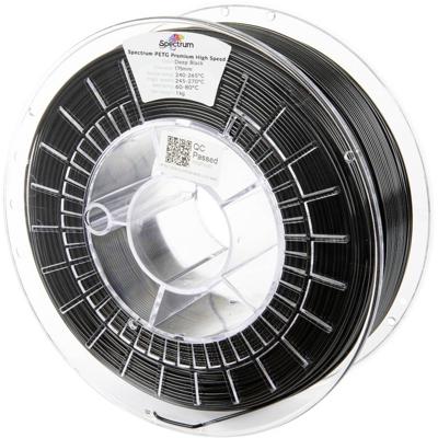 Spectrum Filaments 81537 PETG Premium High Speed Filament PETG Highspeed filament, Chemisch bestendig 1.75 mm 1000 g Deep black, Zwart 1 stuk(s)