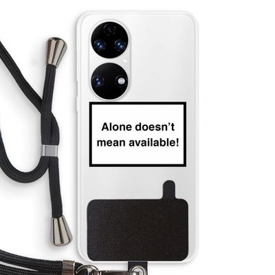 Alone: Huawei P50 Transparant Hoesje met koord