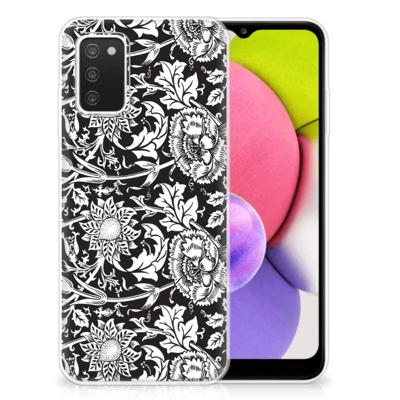 Samsung Galaxy A03S | TPU Case | Black Flowers