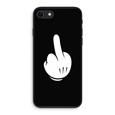 Middle finger black: iPhone 7 Biologisch afbreekbaar hoesje