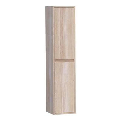 Brauer Adore - Hoge Kast - 160 cm - 2 Deuren - Greeploos - Links of Rechtsdraaiend - Lamellen Eiken Wit