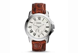 Horlogeband Fossil FS4963 Leder Bruin 22mm