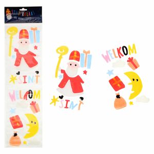 Sinterklaas raamstickers - 4 verschillende ontwerpen - voor kinderen