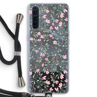 Sierlijke bloemen: Oppo A91 Transparant Hoesje met koord
