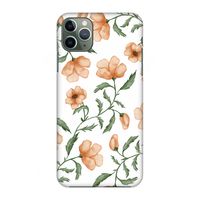 Peachy flowers: Volledig geprint iPhone 11 Pro Max Hoesje