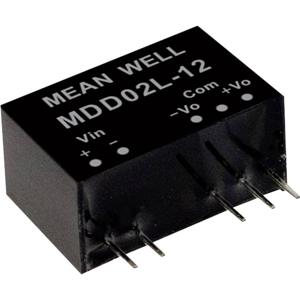 Mean Well MDD02N-05 DC/DC-convertermodule 200 mA 2 W Aantal uitgangen: 2 x Inhoud 1 stuk(s)