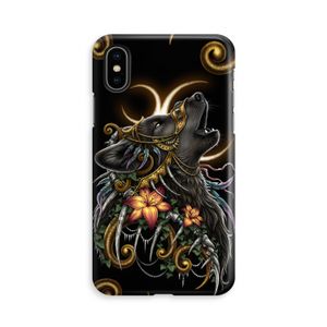 Huilende Wolf: iPhone Xs Volledig Geprint Hoesje