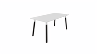 Tafel 8711 recht - 180 x 80 cm. - Wit - Wit - Beuken donker - thumbnail