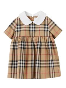 Burberry Kids robe à carreaux en coton - Tons neutres