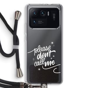 Don't call: Xiaomi Mi 11 Ultra Transparant Hoesje met koord