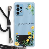 Gele bloemen: Samsung Galaxy A52 Transparant Hoesje met koord